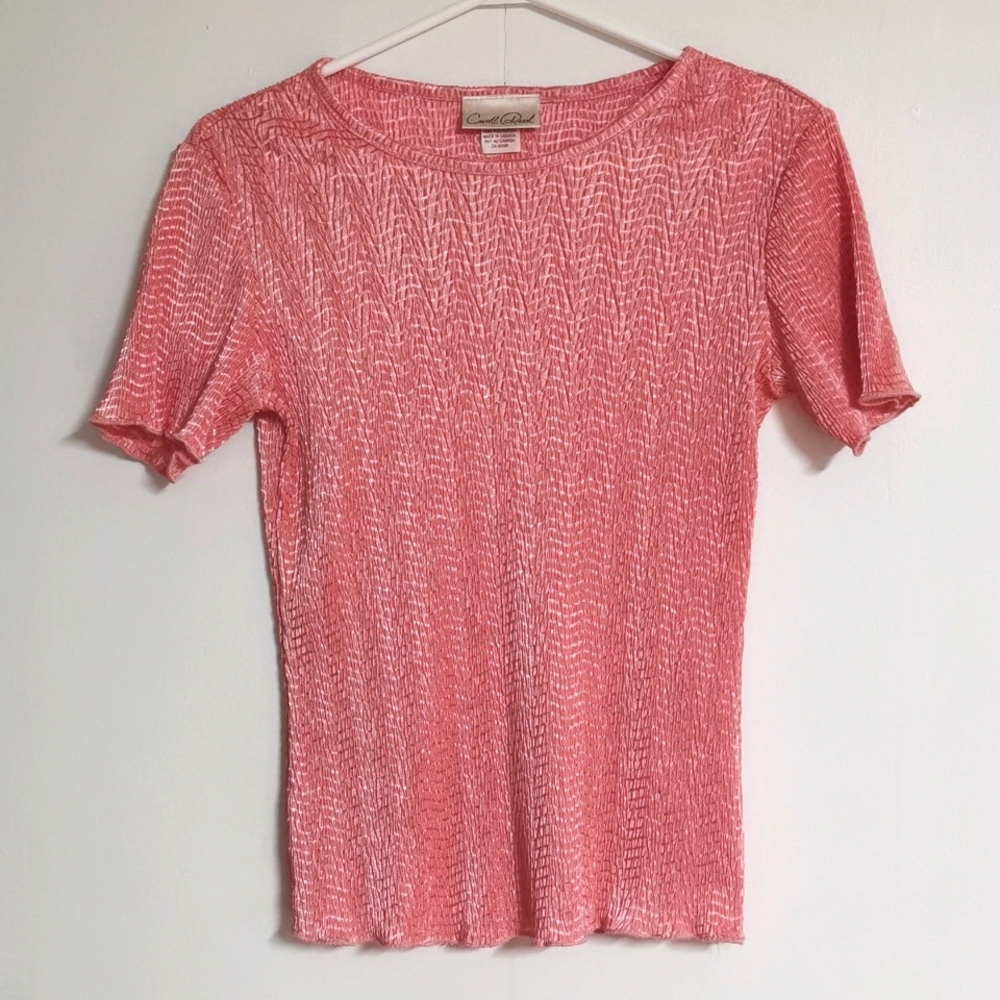 Carroll Reed Pink Small Size Short Sleeve Shirt